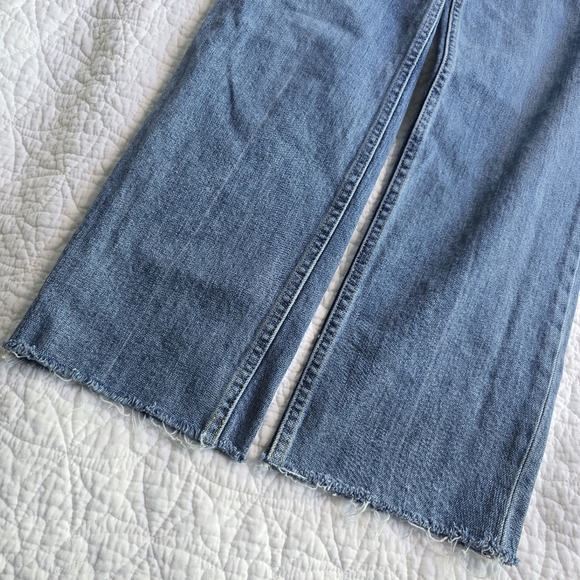 Everlane The Way High Jean Organic Cotton Straight Leg Raw Hem - Distressed 24R - Picture 4 of 16